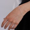 Sterling Silver Open Heart Rolo Chain Bracelet
