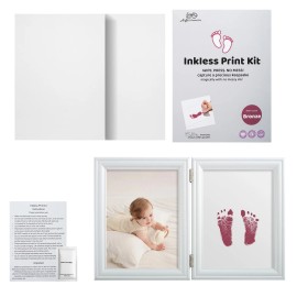 3 PCS Baby Hand and Footprint Kit Inkless No Mess Clean Touch Ink Pad Newborn Keepsake Frame Baby Handprint Footprint KitColor: Red