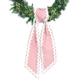 Ftuuo Wreath Sash for Front Door Blue Cotton Wreaths Satin Sash Burlap Garland Ribbon Accessories for Wreath Yard Doorway Indoor Outdoor Bow Bridal Shower Home Decor,5.11 x 55.1