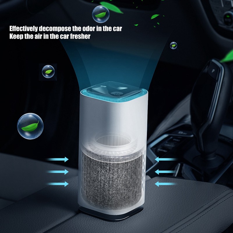 Mini Air Purifier Cleaner Mute Negative Ion Filter USB Power
