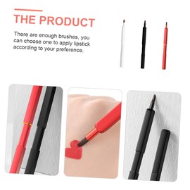 FOMIYES Lipstick Stretchable Lip Brush 3pcs Makeup Brush Set Stylish Lip Applicators Eyeshadow Applicator Makeup Tool Compact Portable Present