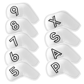 Montela - Juego de 9 fundas de hierro de golf, fundas de hierro de golf, fundas de hierro de golf, fundas para cabeza de palo de golf, fundas para cabeza de palo de golf para todas las marcas