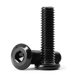 (Pack of 50) M4 x 20 mm Flat Head Allen Screws 304 Stainless Steel Black Oxide Button Head Screw Lens Screw Full Thread