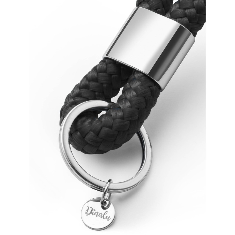 Key pendant with silver metal in maritime design made of