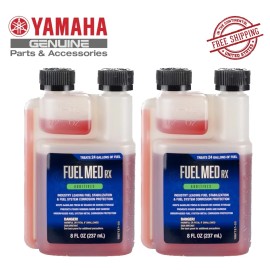 Yamaha 2x YAMAHA YAMALUBE FUEL MED Rx Fuel Stabilizer Ethanol Corrosion Protection 8 oz
