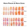 NAILOG Semi-hardened Gel Nail Stickers (34 Pieces), Long Lasting, Salon