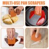 9 Pieces Scraper, Plastic Kitchen Scraper, Flexible Dough Scraper, Orange