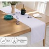Ruvanti Linen Table Runner 60 Inches, Classic Hemstitch, Washable, Reusable,