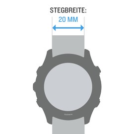 Garmin Quick Release Bracelet 20 mm, Suitable for Venu, Venu 2Plus, Venu SQ/ SQ2, Vivoactive 3/5, Vivomove Series, Forerunner 55 / 245 / 645, Approach S40 / S42 / S12, D2 Air