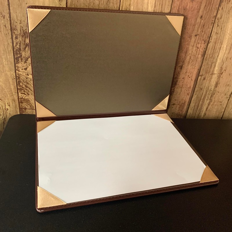 Kaori de Cover Certificate Holder b5 File Menu Bi-Fold PU