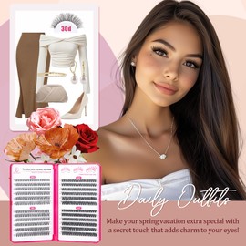 Lash Clusters - Lash Clusters 20D30D40D50D Lash Extension 0.07D Cluster Eyelash Extensions Eyelash Clusters Lashes Clusters Eyelash Extension No Lash Glue Included