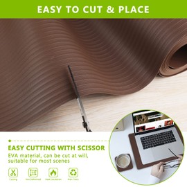 Shelf Liner Cabinet Liners for Kitchen, Non Adhesive Drawer Liner, Durable Washable Waterproof Fridge Refrigerator Mat Pantry Shelf Protector Liner for Shelves, Cupboard, Coffee 23.6 x 78.7 inches