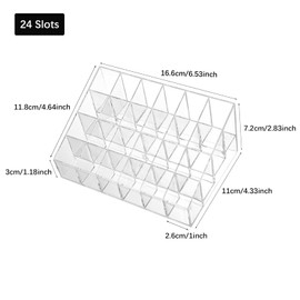 TACYKIBD Lipstick Organiser Lipstick Holder Lipstick Storage Lipstick Holder Cosmetic Organiser Make Up Organiser Acrylic Transparent Lipstick Stand (24 Seats)