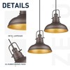 zeyu Farmhouse Pendant Light, 1-Light Industrial Hanging Light Fixture 11-inch,