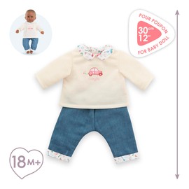 Corolle Mon Premier Paris Poupon Pants and Top - Fits All 30cm Baby Dolls 18 Months +