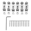 6PCS Guitar Bridge Saddle Split Type Zinc Alloy Electric Guitar