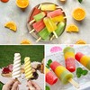 Popsicles Molds, 9 Cavity Silicone Popsicle Molds with 50 Pcs