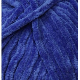Estako Velvet (3- Skeins Pack) Chenille Blanket amigurumi Yarn for Crocheting and Knitting Super Bulky 3x100 gr (3x132 yds) (1240 - Royal Blue)