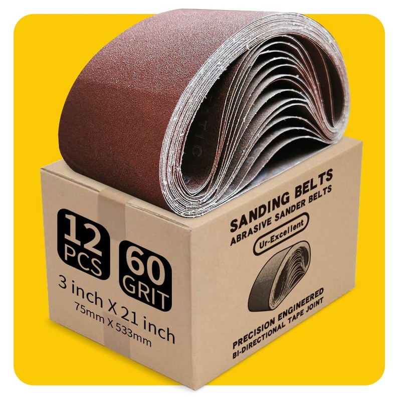 3 x 21 Inch 60 Grit Sanding Belt | Premium
