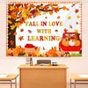 MEHOFOND 6x3.6ft Fall in Love with Learning Backdrop Autumn Thanksgiving