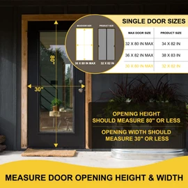 Magnetic Screen Door - Fit for Door Size: 30x80 Inch, Screen Itself Size: 32"x82", Hands Free Mesh Partition,Heavy Duty Screen Door Mesh Curtain Keeps Bugs Out, Frame Hook & Loop, Pet and Kid Friendly