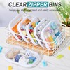 Qiyaz 20 Pcs Clear Hard Zipper Case Hard Shell Plastic