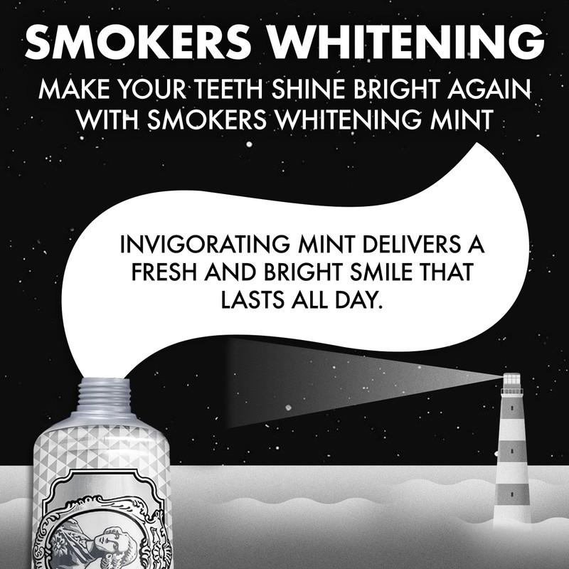 Marvis Marvis Smokers Whitening Toothpaste, Mint, 85ml, Promotes the Natural