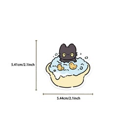 Naughty Black Cat Stickers for Party Favors,50 PCS Cartoon Animals Style Scrawl Stickers for Water Bottle Laptop Phone Luggage Guitar Bicycle,Waterproof Vinyl Stickers for Teens Girls Children