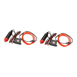 iplusmile 2pcs Red Led El Wire Light Strip for Car Interior Decoration Low Power Consumption Stable Illumination and for Customizing Your Vehicle Atmosphere