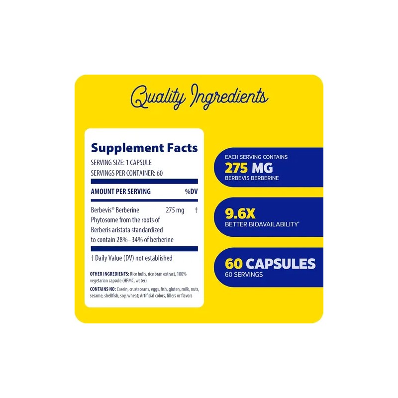 Fitosoma De Berberina 275 Mg 60 Caps Enzymedica Hecho Usa