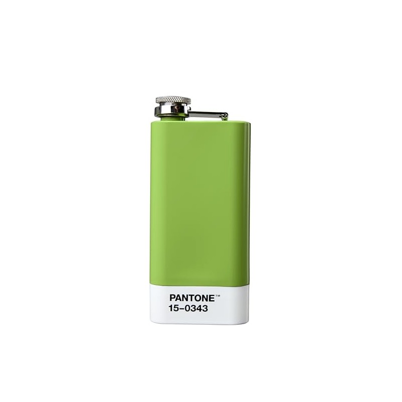 PANTONE Greenery 15-0343 Hip Flask Stainless Steel with Screw Cap