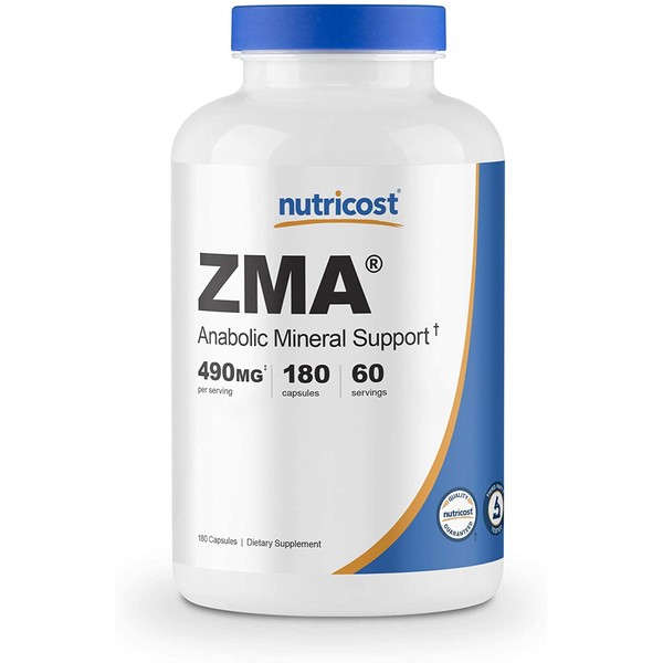 Nutricost ZMA 180 Capsules - Non-GMO and Gluten Free ZMA Supplement