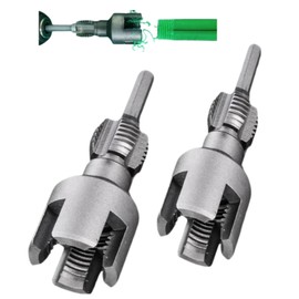 Integrated Pipe Threading Tool, 1/2“ And 3/4” Drill Compatible Dual-Function Pvc Pipe Thread Cutter For Home Repair Tools (pipe tread cutting tool)