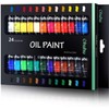 Ohuhu Oil Paint Set, 24 Oil-Based Colors, Artists Paints Oil