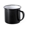 eBuyGB Set of 2 380ml Coloured Enamel Mugs Retro Outdoor