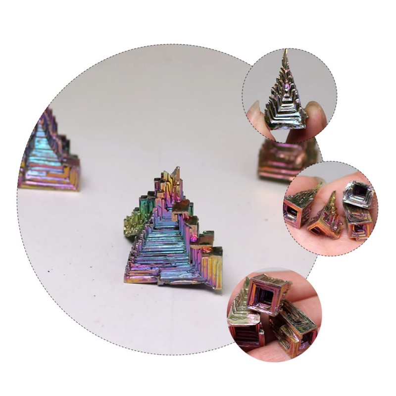 ULTECHNOVO 2pcs Natural Metal Crystal Block Educational Mineral for Classroom