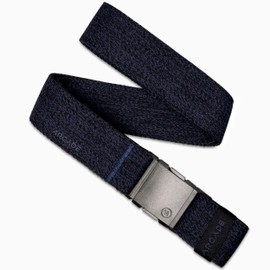 Arcade Belt Atlas A2 Elastic Stretch Belt: Heavy Duty Elastic Webbing, Non-Metal Travel Friendly Buckle - Heather Navy, One Size