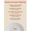 Sweese 22oz Porcelain Pasta Bowls Set of 6-7.6 Inch White