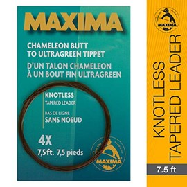Maxima Knotless Tapered Leader 4X 7.5 ft Clear