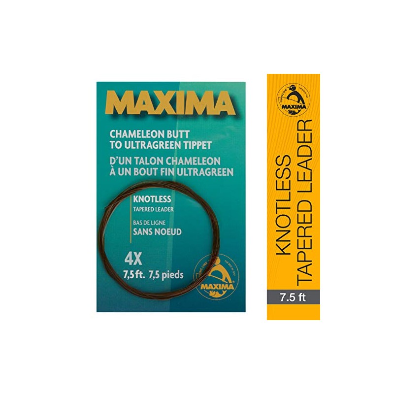 Maxima Knotless Tapered Leader 4X 7.5 ft Clear