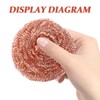 Yardwe Copper Scourer Kitchen Cleaning Sponge Pack of 10 (Golden)