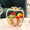 GMMH Bamboo Folding Fruit Basket Fruit Bowl Decorative Folding Apple