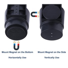 Universal Magnetic Cup Holder, Heavy Duty Plastic Drink Holder, Magnet Cup Holder for Bus Tractor Van RV, Vertical or Horizontal Mount, Fits Most Cup, Bottles, Cans, Tumblers, Black Pack of 1