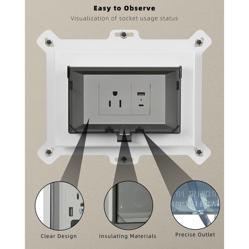 Electrical Box Replacement Cover, DBHC-1 Extra Duty Replacement for All-Weather
