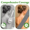 Back Scrubber for Shower, Bamboo Fibre Exfoliating Scrubber Sponge, Bamboo