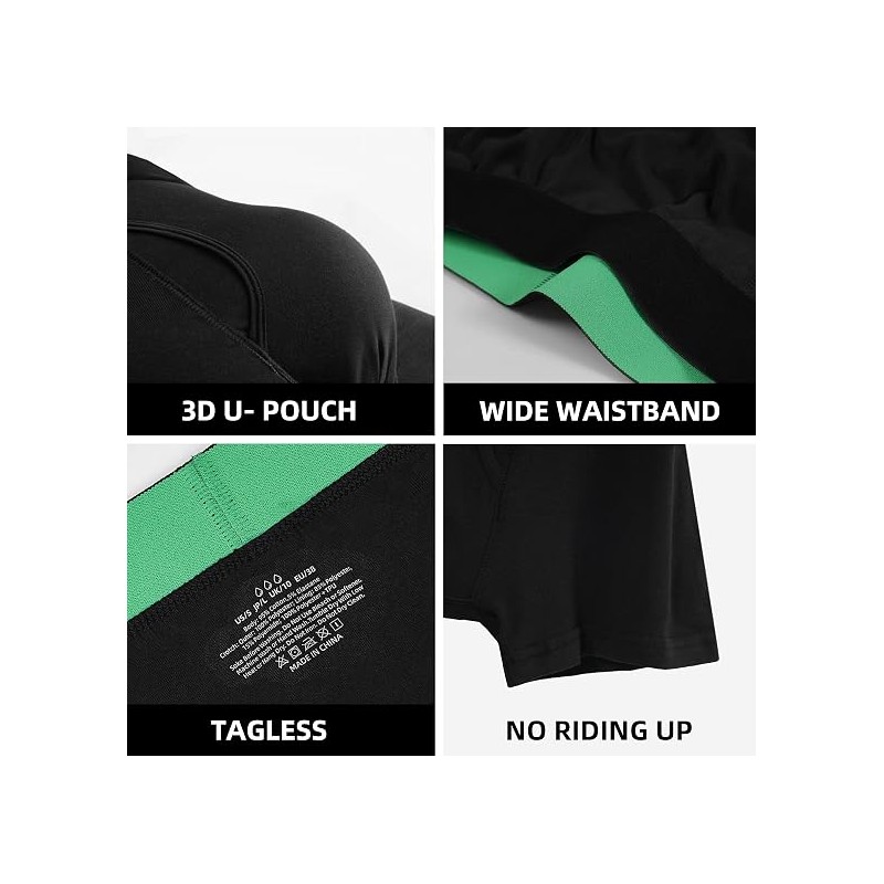 TIICHOO Mens Incontinence Underwear Washable with Absorbency Fly Front Leak