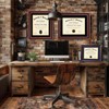 Minesaxel 14x17 Diploma Frames 11x14 with Black Mat - Cherry