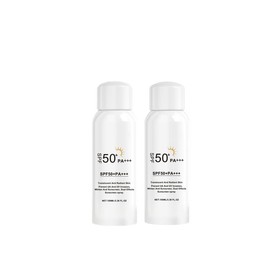 SPF50+ PA+++ Sunscreen Spray, 12H Waterproof & Brightening, Hyaluronic Acid + Rice Extract for Outdoor UV Protection, Anti-Aging Face & Body Spray spf - Specification: 2 pcs