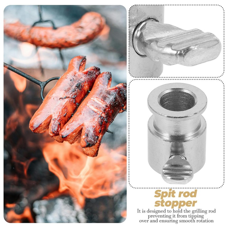BESPORTBLE Barbecue Grill Rod Stopper Rotisserie Bushing Rotisserie Balance Rod