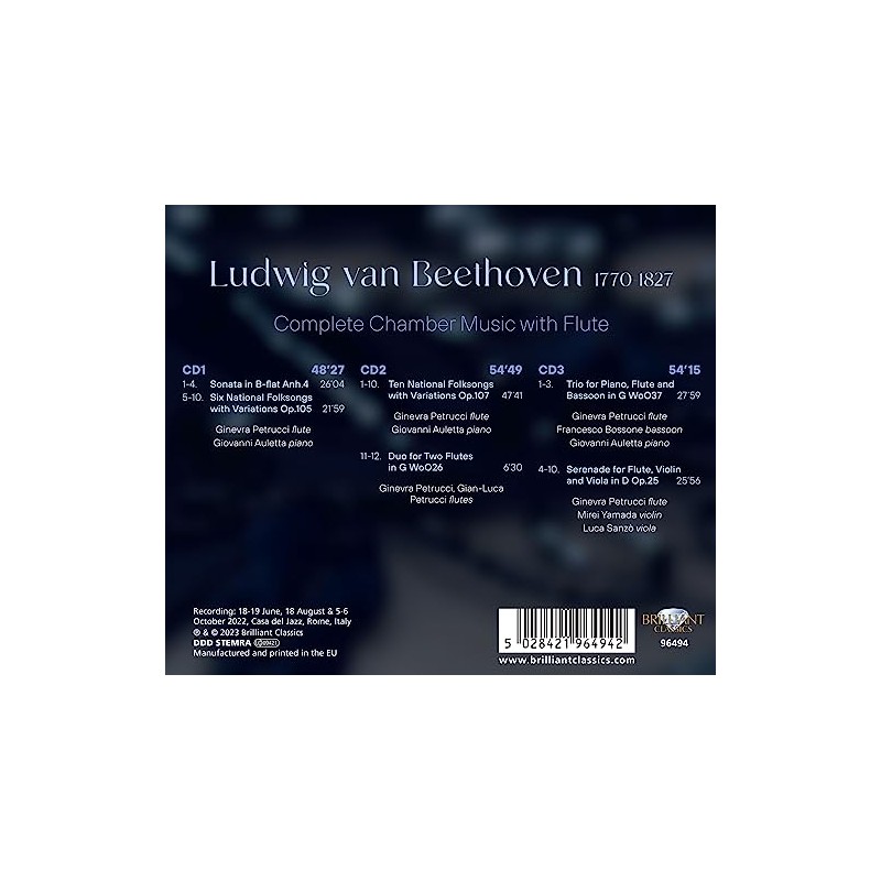 Beethoven:Complete Chamber Music With Flute